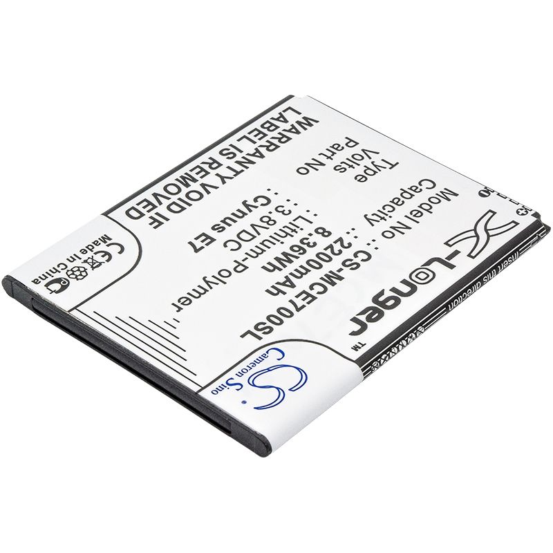 Li-Polymer Battery fits Mobistel, cynus e7 3.8V, 2200mAh Mobile & SmartPhone Cameron Sino Technology Limited