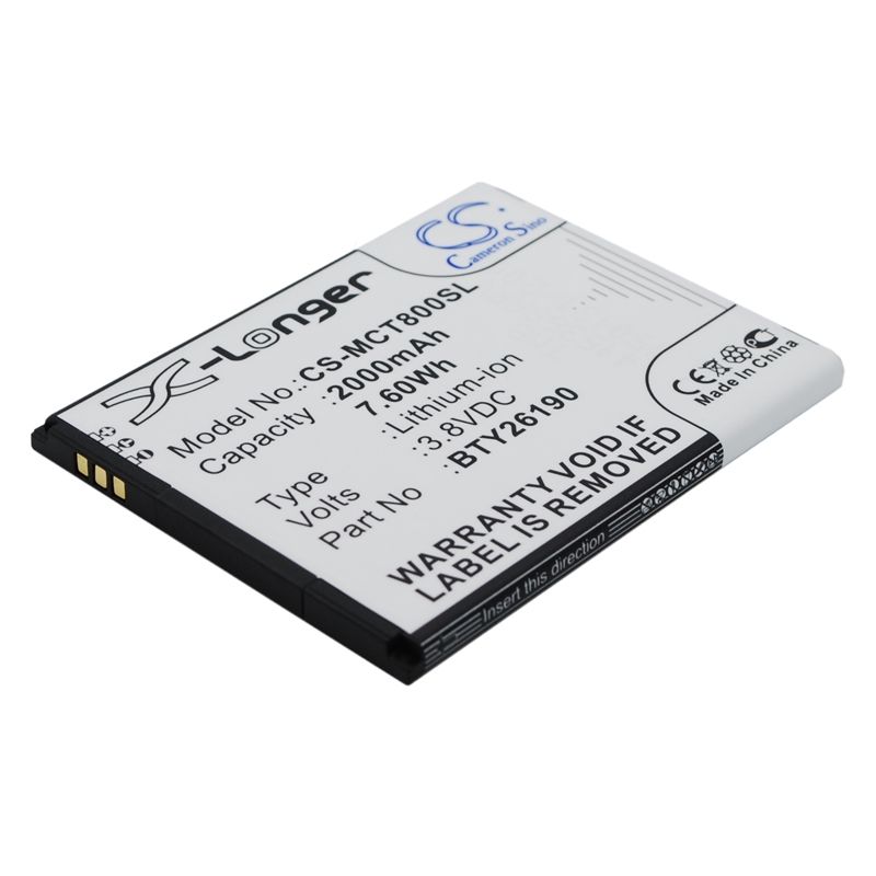 Li-ion Battery fits Mobistel, cynus t8 3.8V, 2000mAh Mobile & SmartPhone Cameron Sino Technology Limited