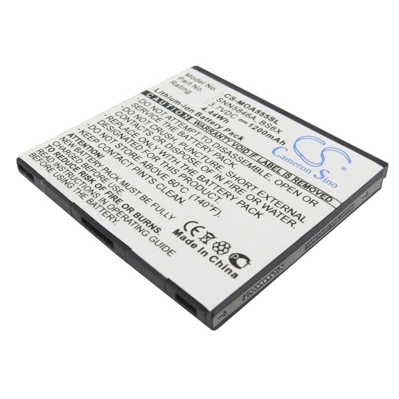 Li-ion Battery fits Motorola, calgary, devour a555, mb501 3.7V, 1200mAh Mobile & SmartPhone Cameron Sino Technology Limited (Suspended)