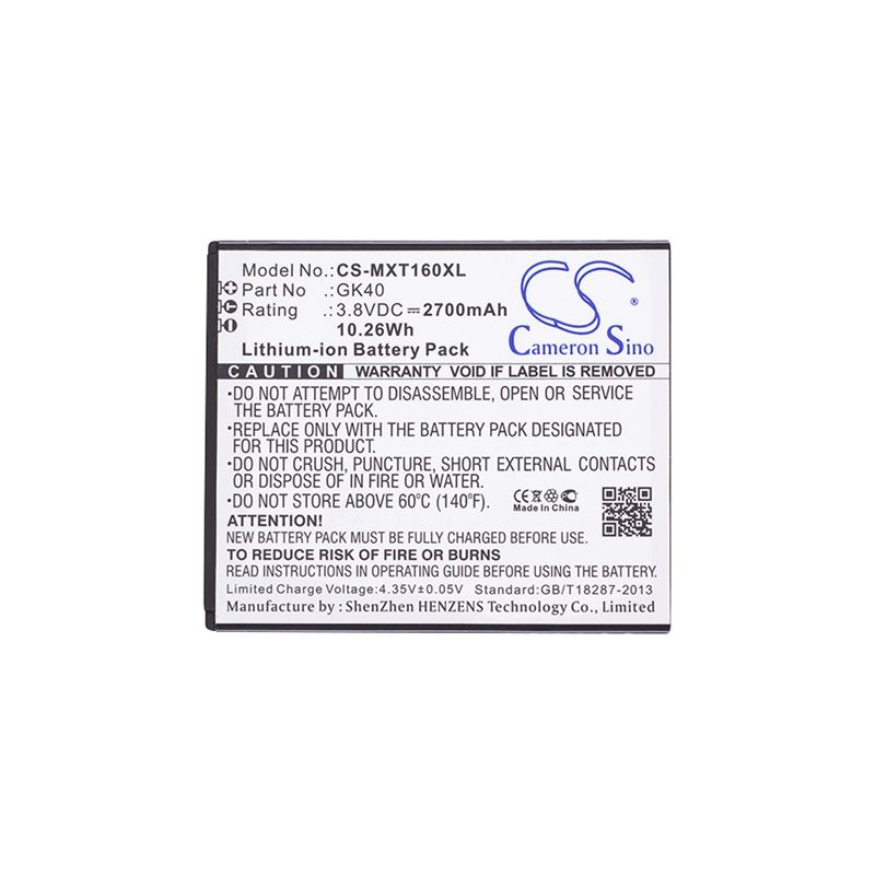 Li-ion Battery Fits Motorola, Cedric, Moto E3, Moto E3 Dual Sim 3.8v, 2700mah Mobile & SmartPhone Cameron Sino Technology Limited