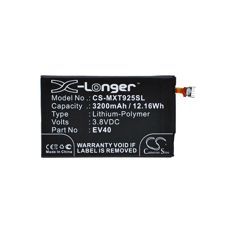 Li-Polymer Battery fits Motorola, droid razr hd, droid razr maxx hd, xt926 3.8V, 3200mAh Mobile & SmartPhone Cameron Sino Technology Limited