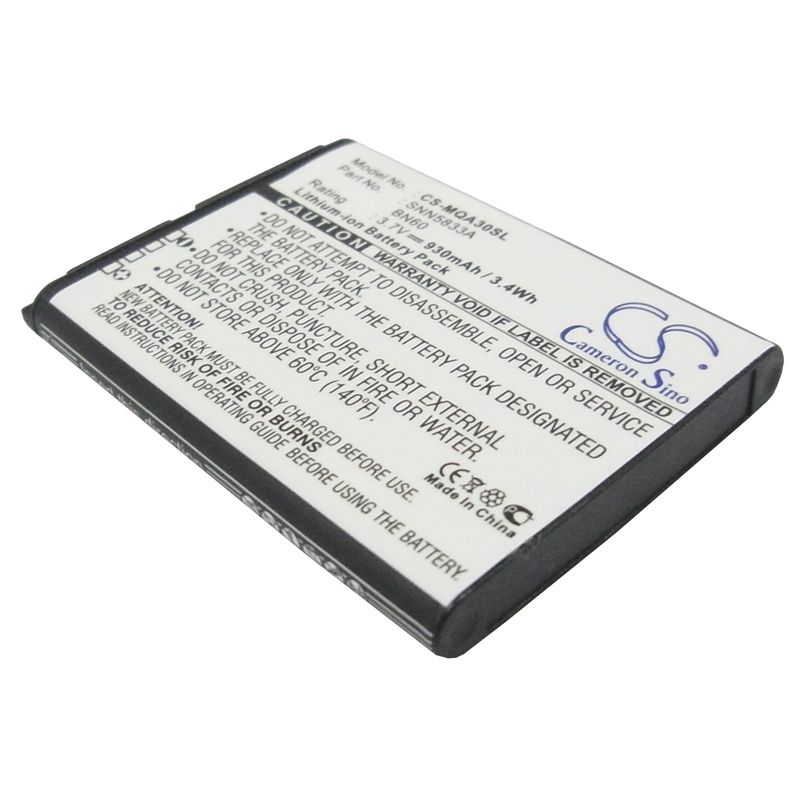 Li-ion Battery fits Motorola, eco a45, hint qa30, i856 debut 3.7V, 930mAh Mobile & SmartPhone Cameron Sino Technology Limited
