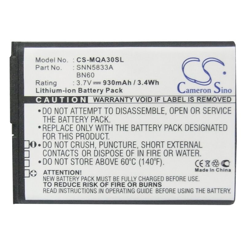 Li-ion Battery fits Motorola, eco a45, hint qa30, i856 debut 3.7V, 930mAh Mobile & SmartPhone Cameron Sino Technology Limited