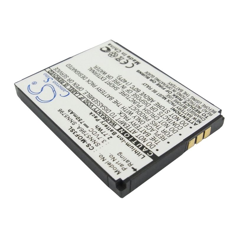 Li-ion Battery fits Motorola, em25, em325, f3 3.7V, 750mAh Mobile & SmartPhone Cameron Sino Technology Limited
