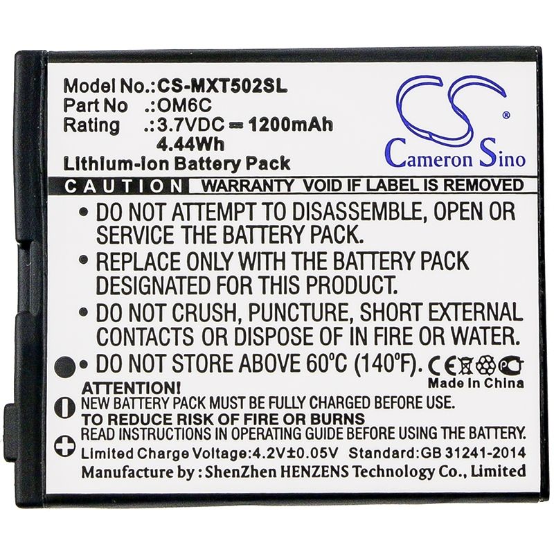 Li-ion Battery fits Motorola, greco, quench xt5, xt3 3.7V, 1200mAh Mobile & SmartPhone Cameron Sino Technology Limited (Suspended)