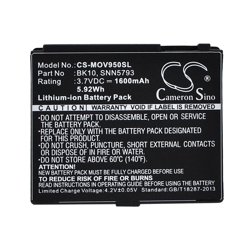 Li-ion Battery fits Motorola, i296, i335, i465 clutch 3.7V, 1600mAh Mobile & SmartPhone Cameron Sino Technology Limited