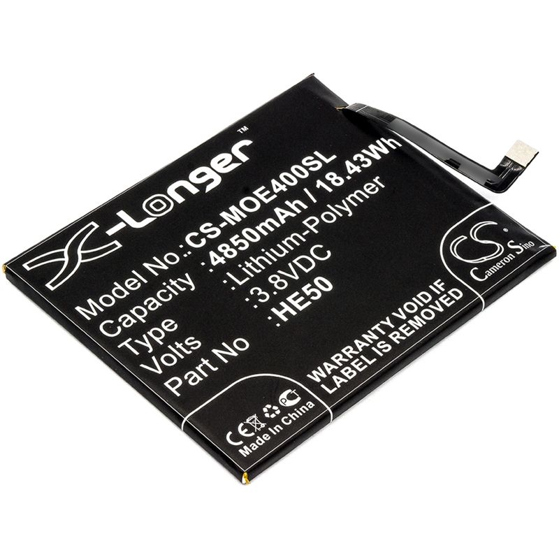 Li-polymer Battery Fits Motorola, Moto E4 Plus, Moto E5 Plus, Xt1765 3.8v, 4850mah Mobile & SmartPhone Cameron Sino Technology Limited