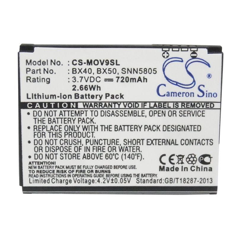 Li-ion Battery Fits Motorola, Moto Jewel, Moto U8, Moto U9 3.7v, 720mah Mobile & SmartPhone Cameron Sino Technology Limited