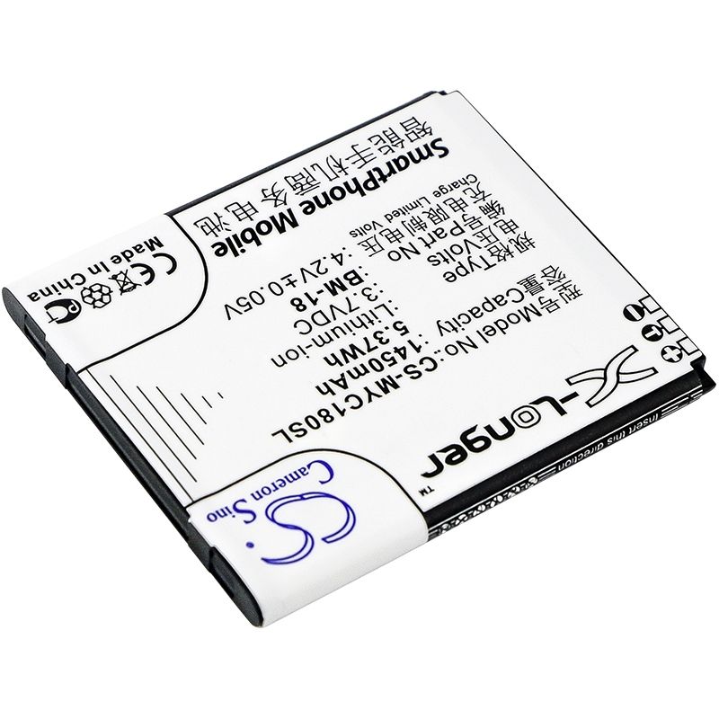 Li-ion Battery fits Myphone, c-smart iii 3.7V, 1450mAh Communications Cameron Sino Technology Limited (Suspended)
