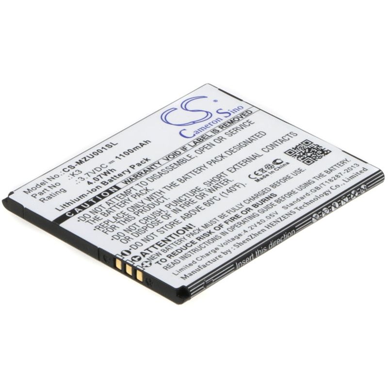 Li-ion Battery fits Navon, mizu mzt001 3.7V, 1100mAh Communications Cameron Sino Technology Limited (Suspended)