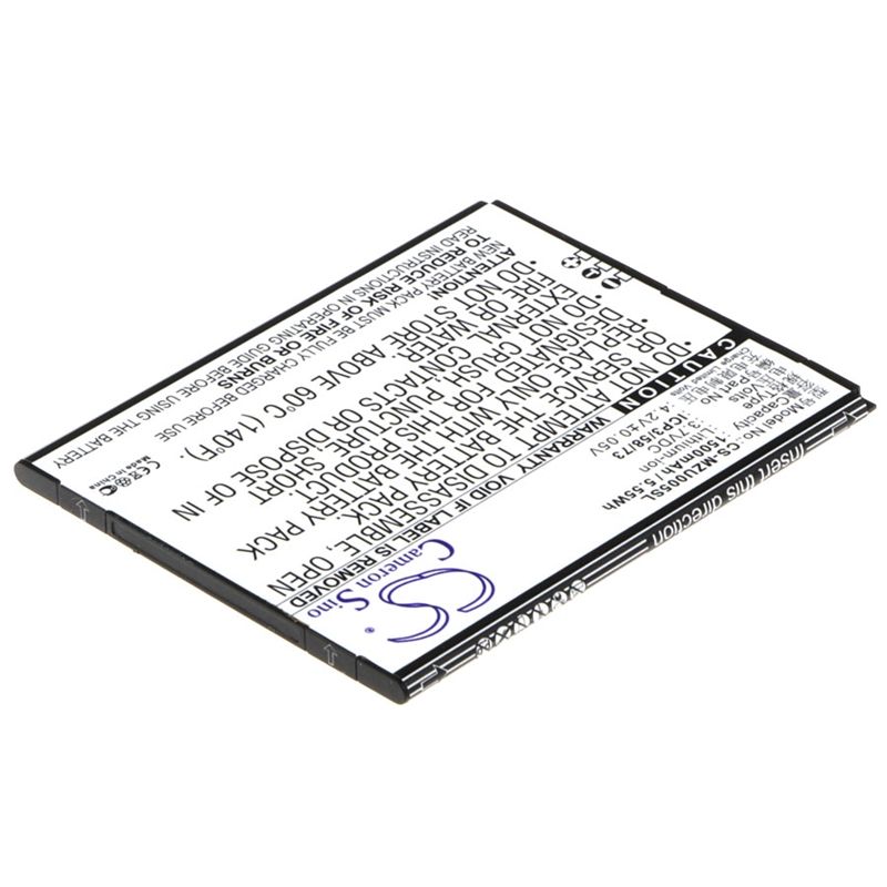 Li-ion Battery fits Navon, mizu mzt005 3.7V, 1500mAh Mobile & SmartPhone Cameron Sino Technology Limited
