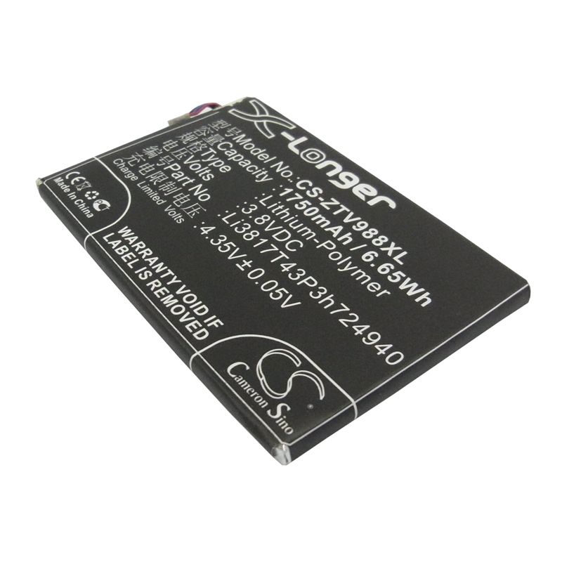 Li-Polymer Battery fits Net10, ntzez753g3p5p, paragon, paragon 4g 3.8V, 1750mAh Mobile & SmartPhone Cameron Sino Technology Limited