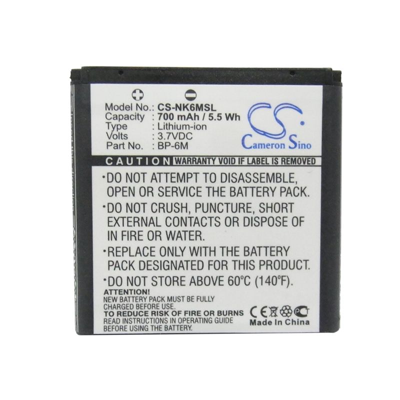Li-ion Battery fits Nokia,3250, 3250 xpressmusic,6151 3.7V, 700mAh Mobile & SmartPhone Cameron Sino Technology Limited