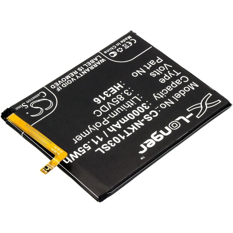 Li-Polymer Battery fits Nokia,6, 6 dual sim, hmd d1c 3.85V, 3000mAh Mobile & SmartPhone Cameron Sino Technology Limited