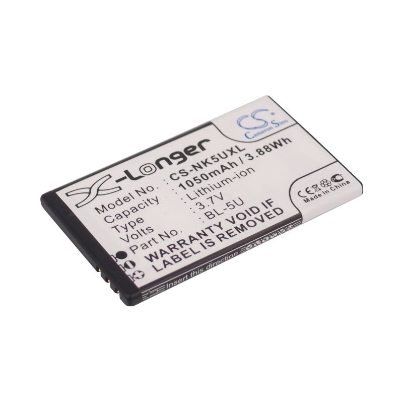 Li-ion Battery fits Nokia, 8800e, 8900e, 8900i 3.7V, 1050mAh Communications Cameron Sino Technology Limited (Suspended)