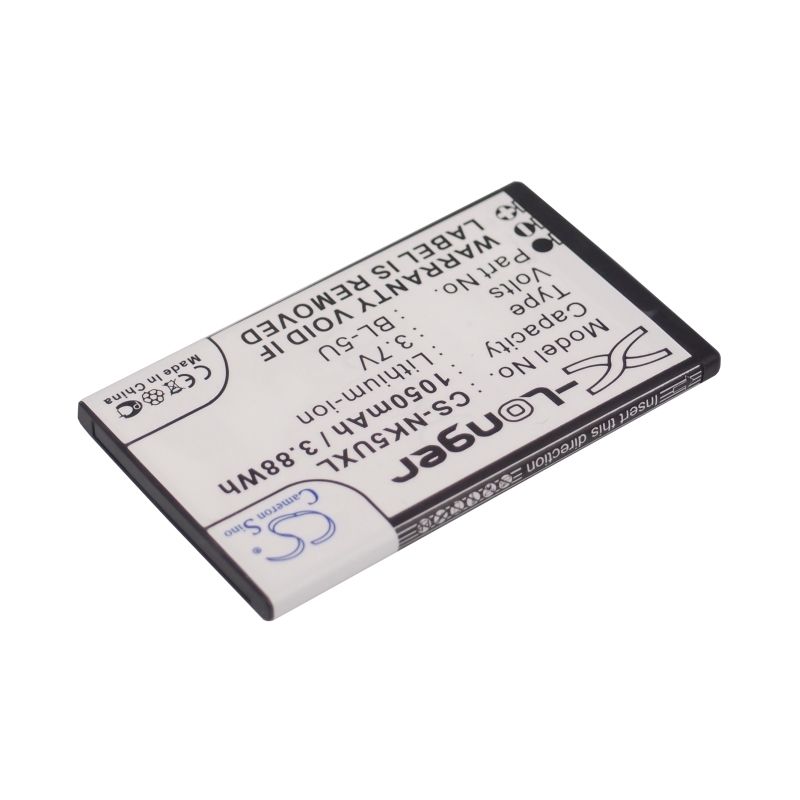 Li-ion Battery fits Nokia, 8800e, 8900e, 8900i 3.7V, 1050mAh Communications Cameron Sino Technology Limited (Suspended)