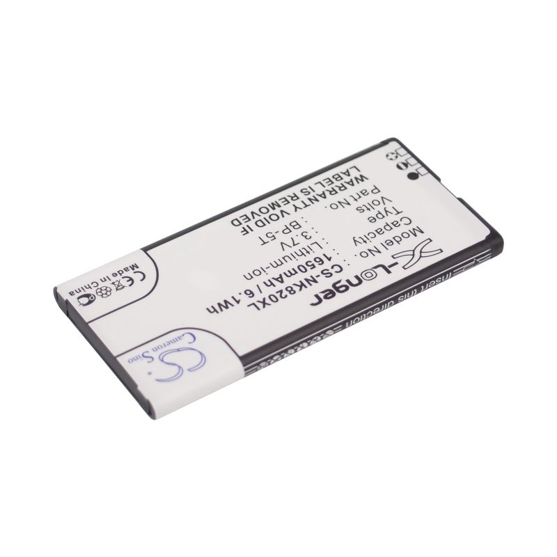 Li-ion Battery fits Nokia, arrow, lumia 820, lumia 820.2 3.7V, 1650mAh Mobile & SmartPhone Cameron Sino Technology Limited