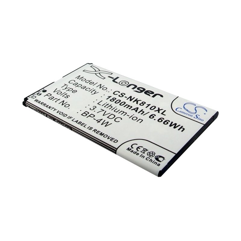 Li-ion Battery fits Nokia, lumia 810, lumia 822 3.7V, 1800mAh Mobile & SmartPhone Cameron Sino Technology Limited
