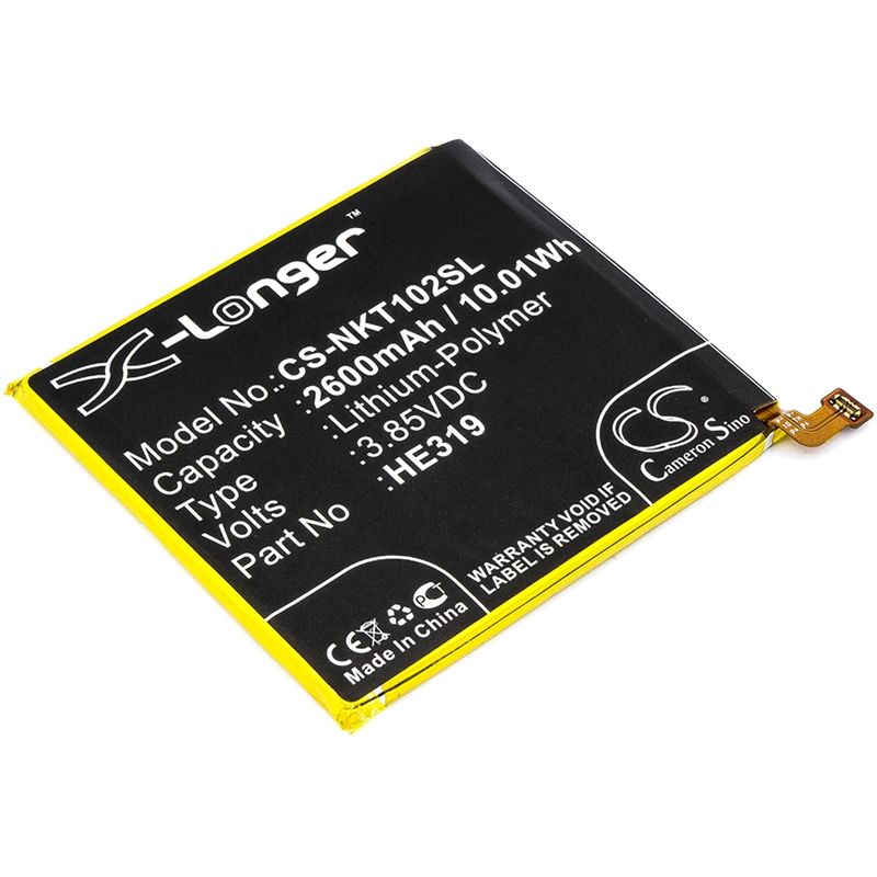 Li-Polymer Battery fits Nokia, nokia 3, ta-1020, ta-1028 3.85V, 2600mAh Mobile & SmartPhone Cameron Sino Technology Limited
