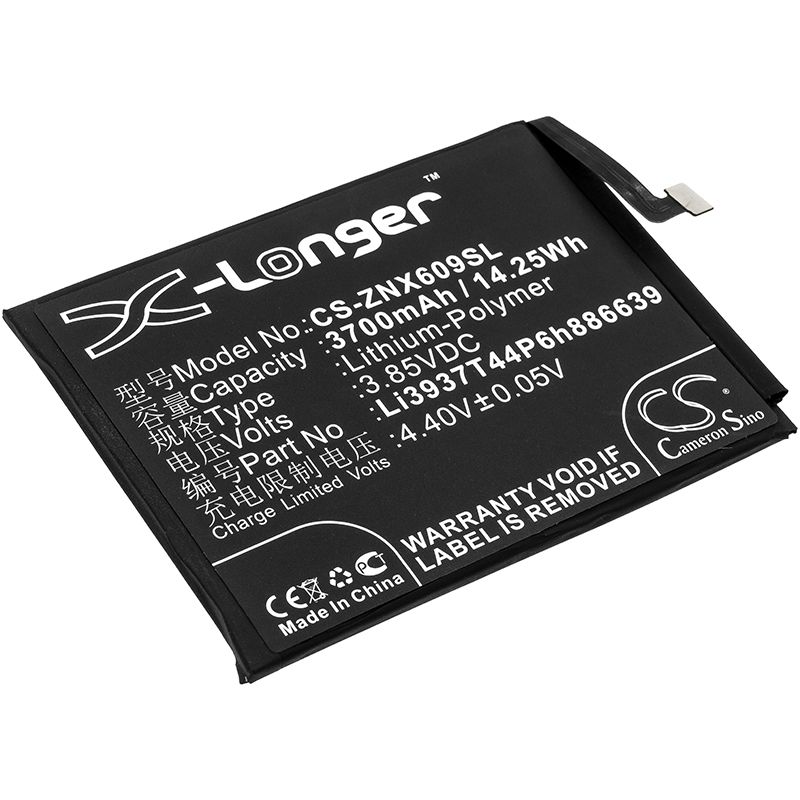 Li-Polymer Battery fits Nubia, nx609j, red magic, red magic dual sim 3.85V, 3700mAh Mobile & SmartPhone Cameron Sino Technology Limited
