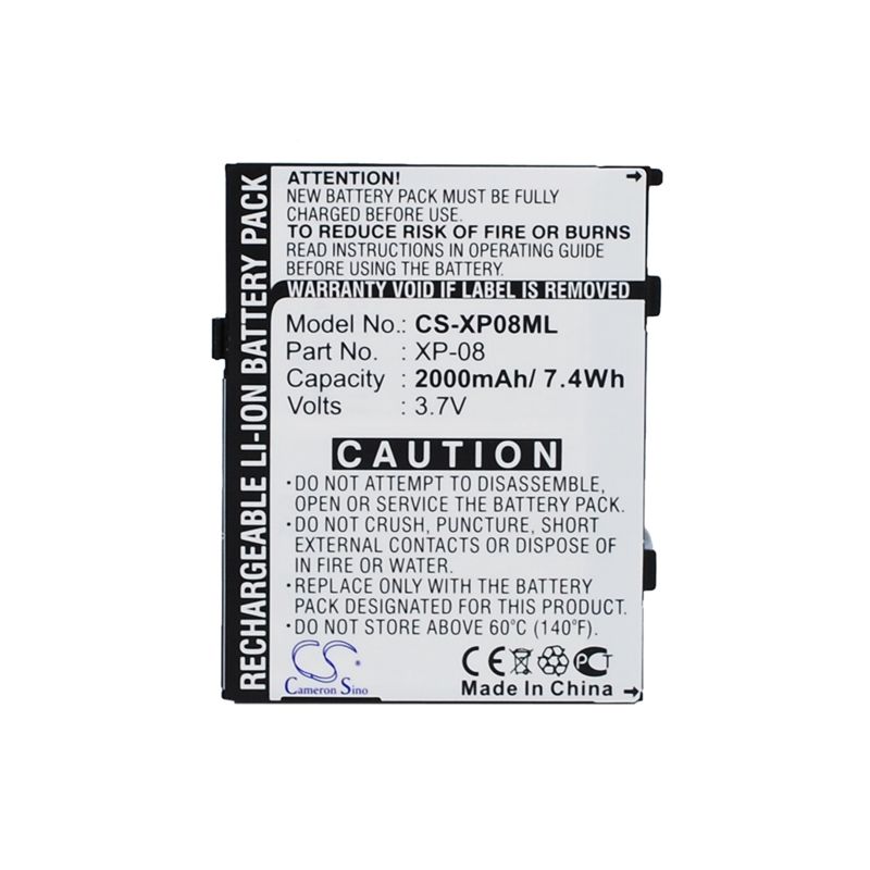 Li-ion Battery fits O2, xda flame 3.7V, 2000mAh Mobile & SmartPhone Cameron Sino Technology Limited