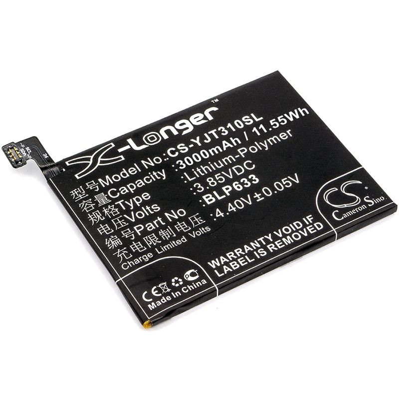 Li-polymer Battery Fits Oneplus, 3t, 3t Dual Sim, A3010 3.85v, 3000mah Mobile & SmartPhone Cameron Sino Technology Limited