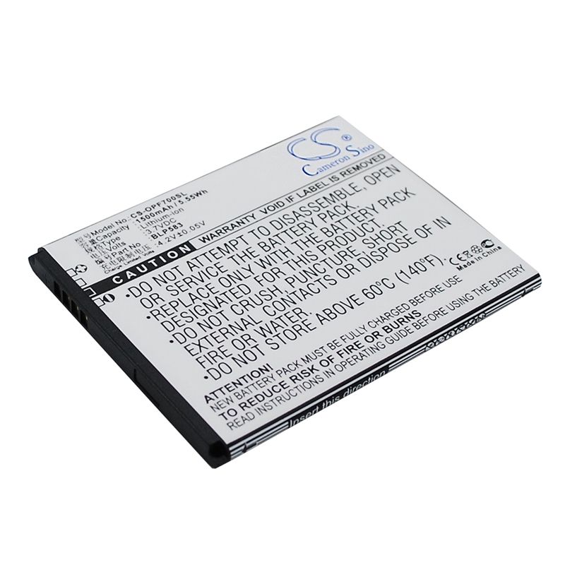 Li-ion Battery fits Oppo,1105,1107, find 7 dual sim 3.7V, 1500mAh Mobile & SmartPhone Cameron Sino Technology Limited (Suspended)