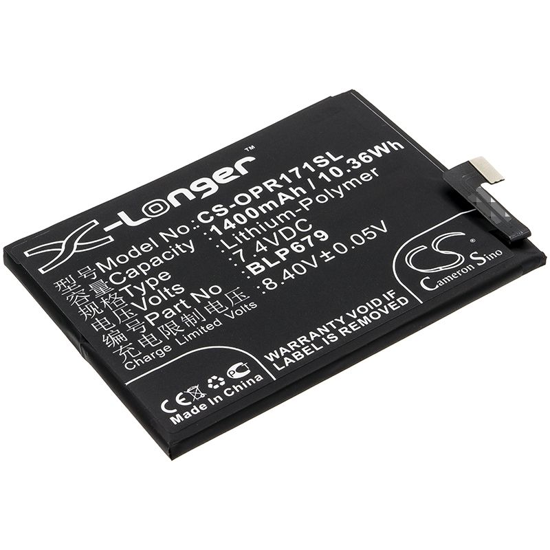 Li-Polymer Battery fits Oppo,1877, cph1877, r17 pro 7.4V, 1400mAh Mobile & SmartPhone Cameron Sino Technology Limited