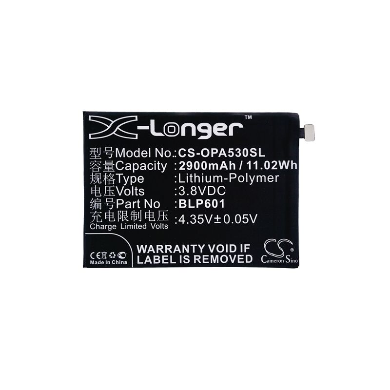 Li-Polymer Battery fits Oppo, a1601, a53, a53 dual sim td-lte 3.8V, 2900mAh Mobile & SmartPhone Cameron Sino Technology Limited
