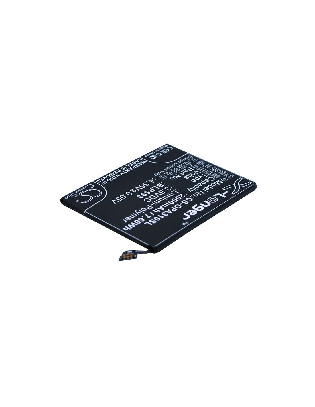 Li-Polymer Battery fits Oppo, a31, a31c, a31t 3.8V, 2000mAh Communications Cameron Sino Technology Limited (Suspended)