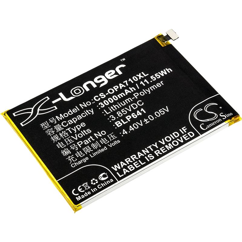 Li-Polymer Battery fits Oppo, a71, a71 2018 dual sim, a71 2018 dual sim td-lte 3.85V, 3000mAh Mobile & SmartPhone Cameron Sino Technology Limited