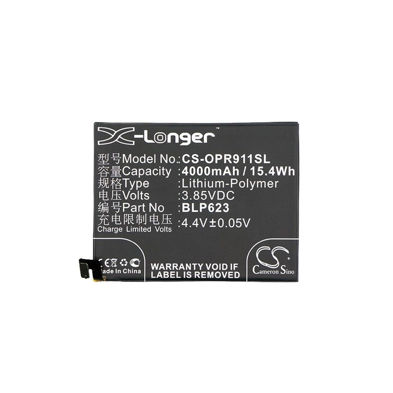 Li-Polymer Battery fits Oppo, cph1611, cph1613, f3 plus 3.85V, 4000mAh Mobile & SmartPhone Cameron Sino Technology Limited