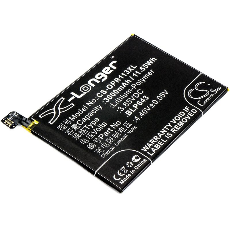 Li-Polymer Battery fits Oppo, cph1719, r11s, r11s dual sim 3.85V, 3000mAh Mobile & SmartPhone Cameron Sino Technology Limited
