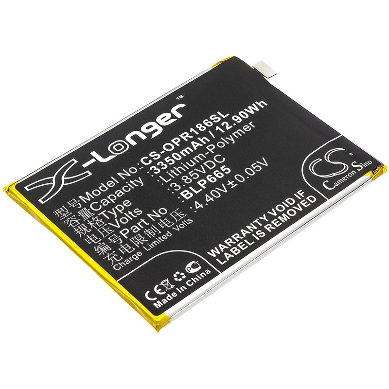 Li-Polymer Battery fits Oppo, cph1859, cph1861, f7 youth 3.85V, 3350mAh Mobile & SmartPhone Cameron Sino Technology Limited
