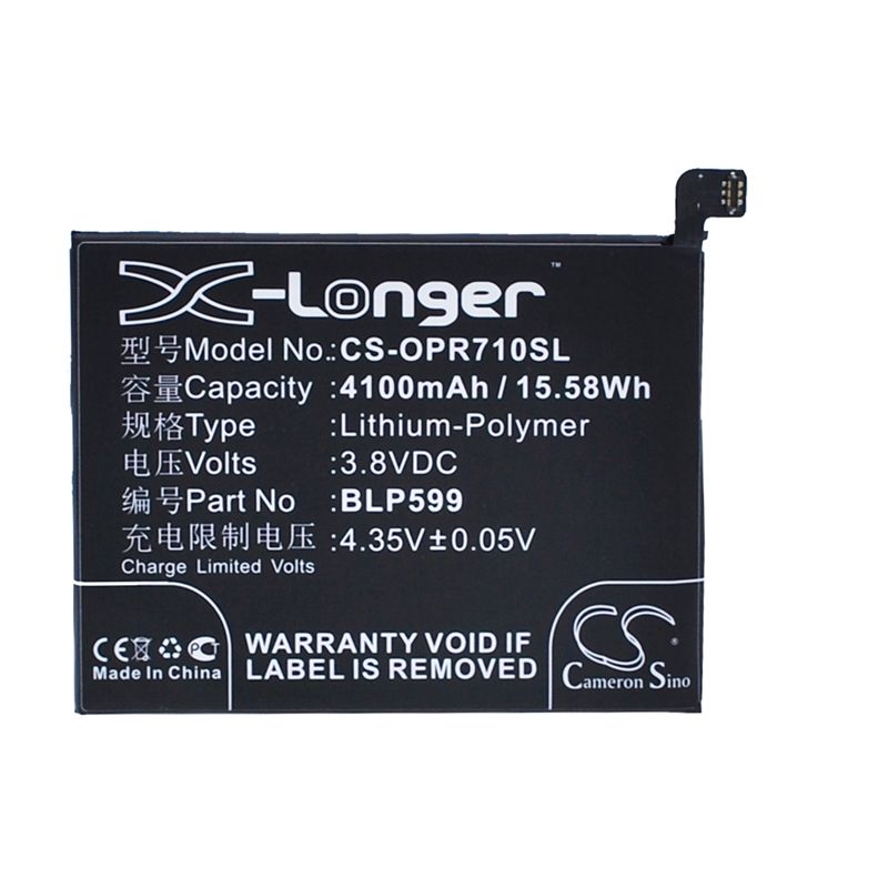 Li-Polymer Battery fits Oppo, r7 plus 3.8V, 4100mAh Mobile & SmartPhone Cameron Sino Technology Limited