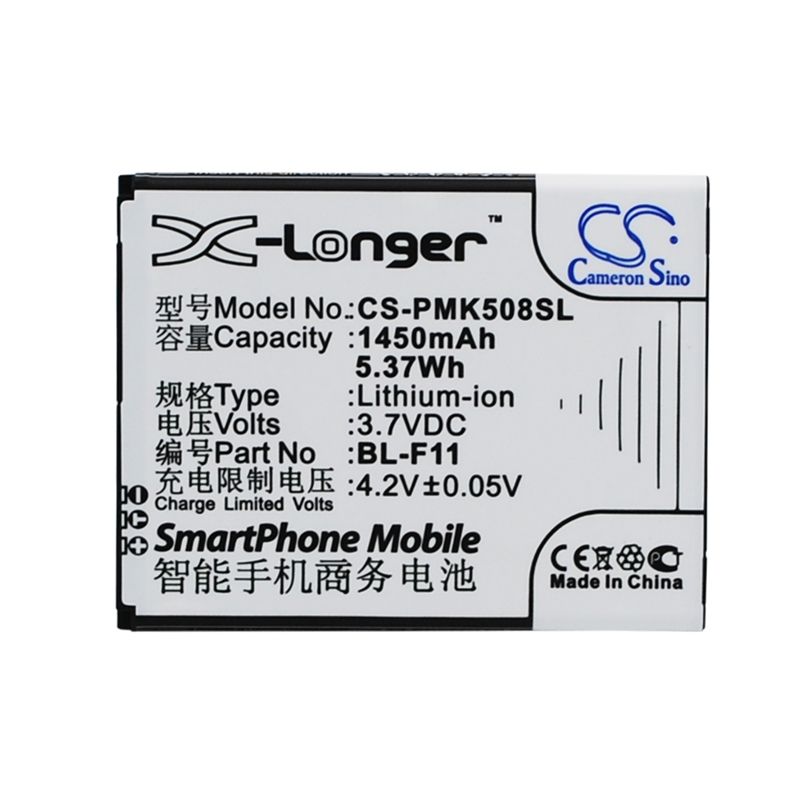 Li-ion Battery fits Phicomm, f11, i508 3.7V, 1450mAh Communications Cameron Sino Technology Limited (Suspended)