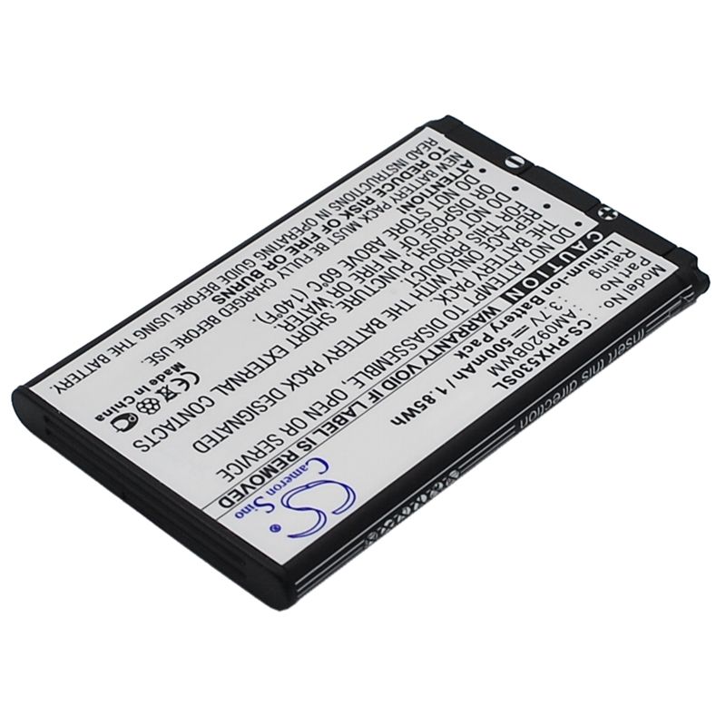 Li-ion Battery fits Philips, 9@9q, 9a9q, x530 3.7V, 500mAh Mobile & SmartPhone Cameron Sino Technology Limited