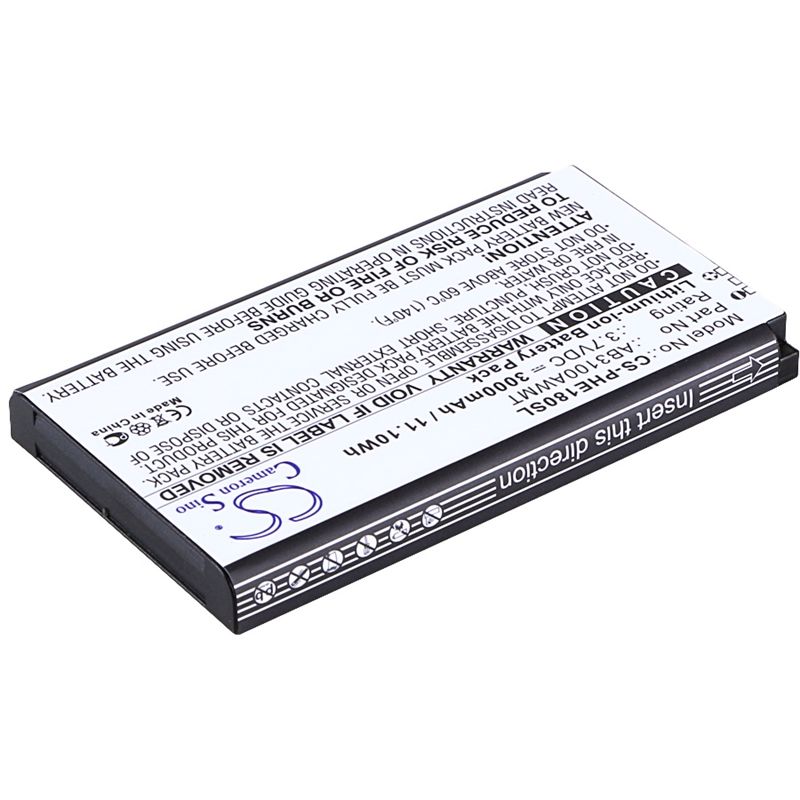 Li-ion Battery fits Philips, cte180bk, cte180bk/00, ctx1560 3.7V, 3000mAh Mobile & SmartPhone Cameron Sino Technology Limited