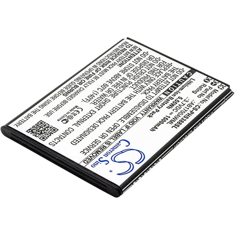 Li-ion Battery fits Philips, cts388, s388 3.7V, 1500mAh Mobile & SmartPhone Cameron Sino Technology Limited