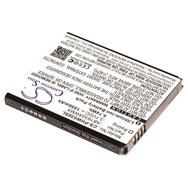 Li-ion Battery fits Philips, ctw536, d633, t539 3.7V, 1550mAh Communications Cameron Sino Technology Limited (Suspended)