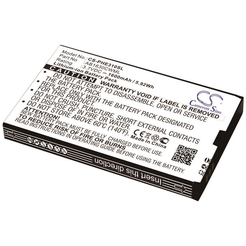 Li-ion Battery fits Philips, e330, xenium e330 3.8V, 3950mAh Mobile & SmartPhone Cameron Sino Technology Limited