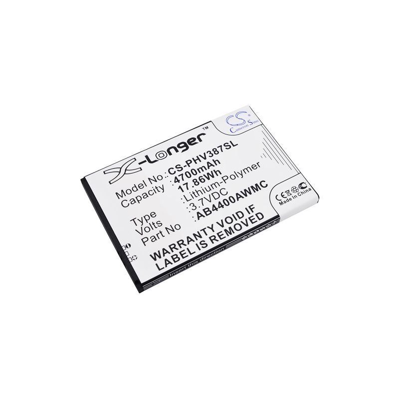 Li-Polymer Battery fits Philips, xenium v387 3.7V, 4700mAh Mobile & SmartPhone Cameron Sino Technology Limited