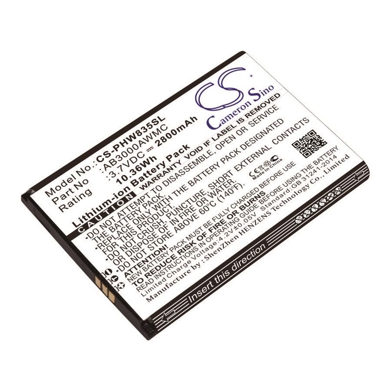 Li-ion Battery fits Philips, xenium w8355 3.7V, 2800mAh Mobile & SmartPhone Cameron Sino Technology Limited
