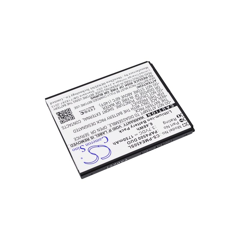 Li-ion Battery fits Prestigio, multiphone 4500 duo 3.7V, 1750mAh Mobile & SmartPhone Cameron Sino Technology Limited