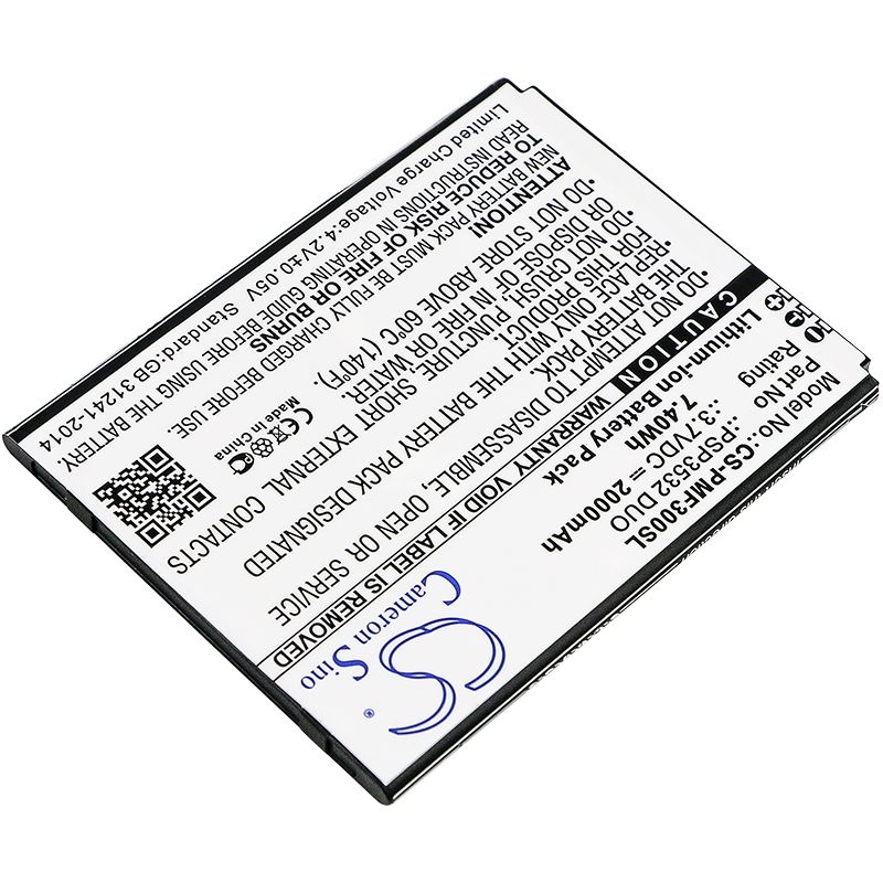 Li-ion Battery fits Prestigio, muze a7, muze f3, psp3532 duo 3.7V, 2000mAh Communications Cameron Sino Technology Limited (Suspended)