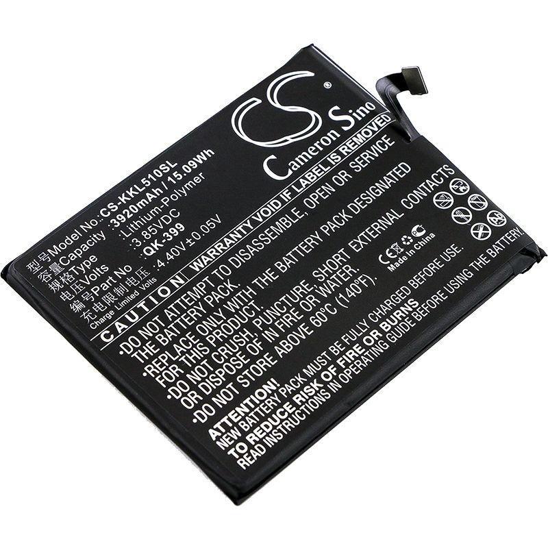 Li-Polymer Battery fits Qiku, n5, n51605-a01, n51605-a02 3.85V, 3920mAh Communications Cameron Sino Technology Limited (Suspended)