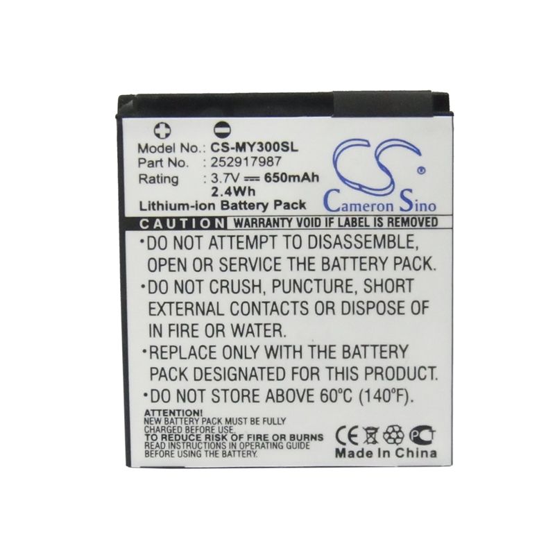 Li-ion Battery fits Sagem, my200, my-200, my200c 3.7V, 650mAh Mobile & SmartPhone Cameron Sino Technology Limited