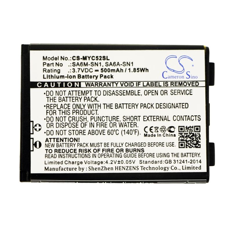 Li-Polymer Battery fits Sagem, myc5, my-c5, myc5-2 3.7V, 500mAh Mobile & SmartPhone Cameron Sino Technology Limited