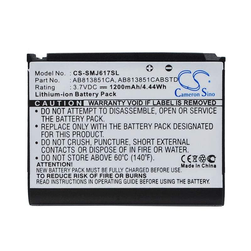 Li-ion Battery fits Samsung, blackjack ii, dm-s105, sgh-i617 3.7V, 1200mAh Mobile & SmartPhone Cameron Sino Technology Limited