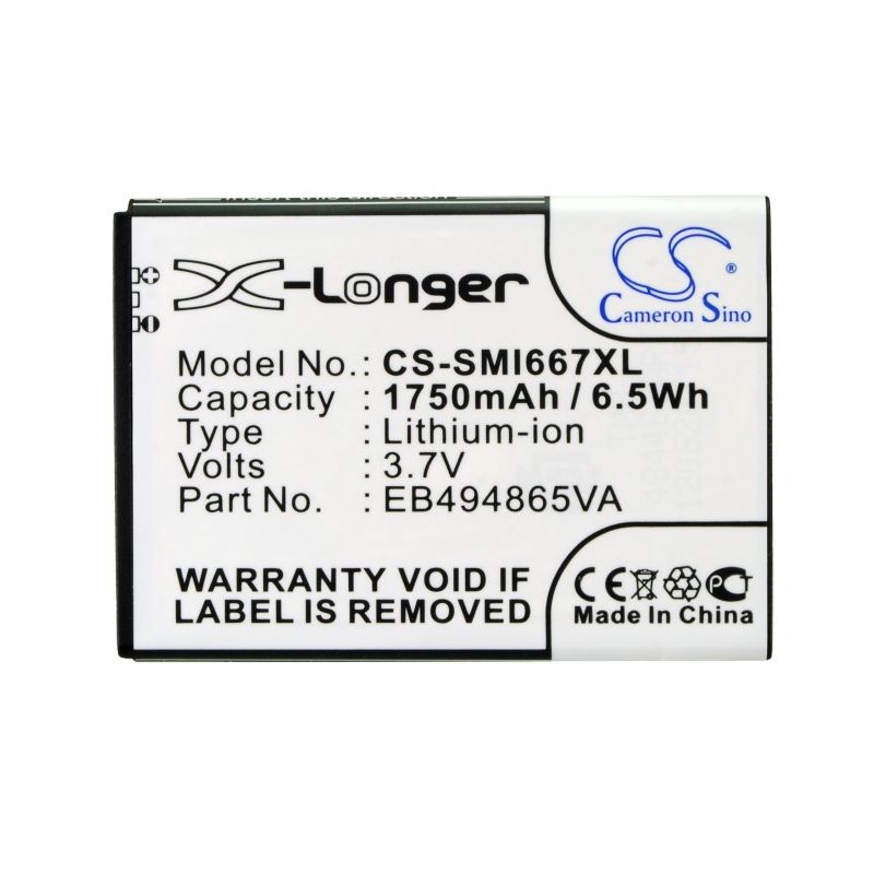 Li-ion Battery fits Samsung, focus 2, sgh-i667 3.7V, 1750mAh Mobile & SmartPhone Cameron Sino Technology Limited (Suspended)